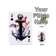 Anchor Watercolor Painting Tattoo Art Anchors And Birds Playing Cards 54 Designs (mini) by Salman4z