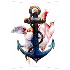 Anchor Watercolor Painting Tattoo Art Anchors And Birds Back Support Cushion by Salman4z