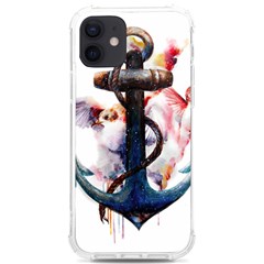 Anchor Watercolor Painting Tattoo Art Anchors And Birds Iphone 12/12 Pro Tpu Uv Print Case by Salman4z