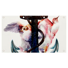 Anchor Watercolor Painting Tattoo Art Anchors And Birds Banner And Sign 7  X 4  by Salman4z