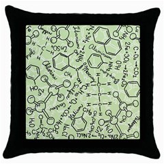 Multicolored Chemical Bond Illustration Chemistry Formula Science Throw Pillow Case (black) by Salman4z