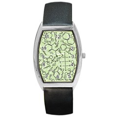 Multicolored Chemical Bond Illustration Chemistry Formula Science Barrel Style Metal Watch by Salman4z