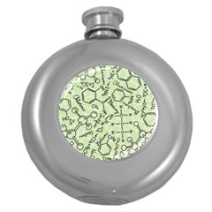 Multicolored Chemical Bond Illustration Chemistry Formula Science Round Hip Flask (5 Oz) by Salman4z