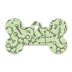 Multicolored Chemical Bond Illustration Chemistry Formula Science Dog Tag Bone (two Sides) by Salman4z