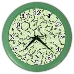 Multicolored Chemical Bond Illustration Chemistry Formula Science Color Wall Clock by Salman4z