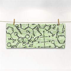 Multicolored Chemical Bond Illustration Chemistry Formula Science Hand Towel by Salman4z