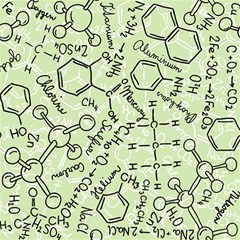 Multicolored Chemical Bond Illustration Chemistry Formula Science Play Mat (square) by Salman4z