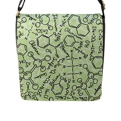 Multicolored Chemical Bond Illustration Chemistry Formula Science Flap Closure Messenger Bag (l) by Salman4z