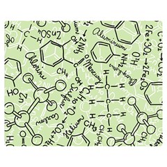 Multicolored Chemical Bond Illustration Chemistry Formula Science Two Sides Premium Plush Fleece Blanket (medium) by Salman4z