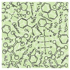 Multicolored Chemical Bond Illustration Chemistry Formula Science Wooden Puzzle Square by Salman4z