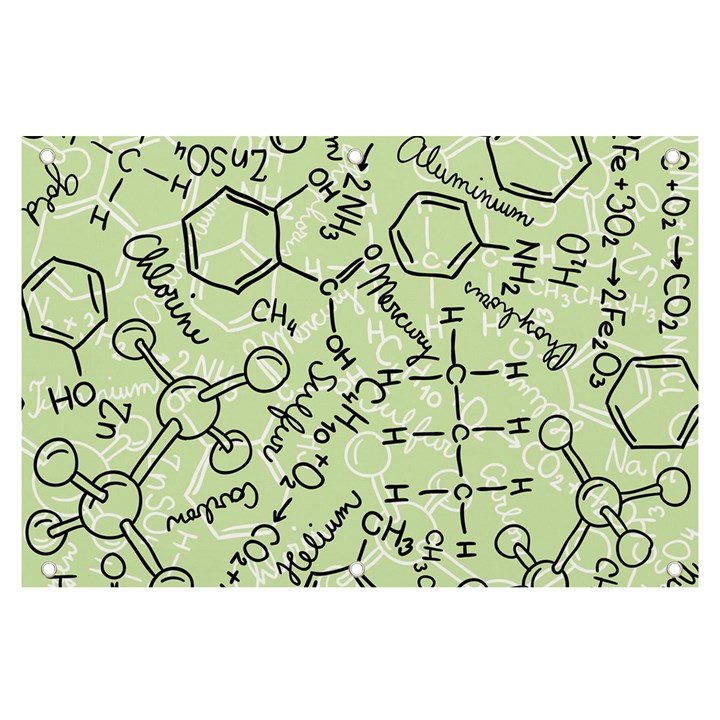 Multicolored Chemical Bond Illustration Chemistry Formula Science Banner and Sign 6  x 4 