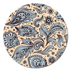 Texture Ornament Paisley Magnet 5  (round) by Salman4z