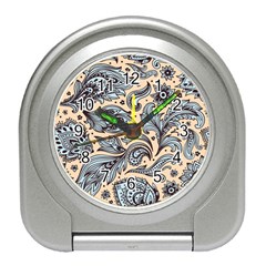 Texture Ornament Paisley Travel Alarm Clock by Salman4z