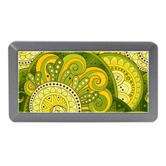 Doodles Patterns Ornament Vector Flowers Green Memory Card Reader (mini) by Salman4z