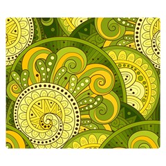 Doodles Patterns Ornament Vector Flowers Green Two Sides Premium Plush Fleece Blanket (small) by Salman4z