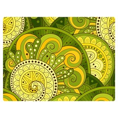 Doodles Patterns Ornament Vector Flowers Green Two Sides Premium Plush Fleece Blanket (extra Small) by Salman4z