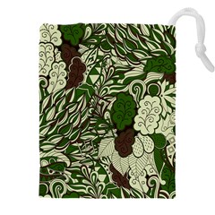 Texture Ornament Pattern Seamless Paisley Drawstring Pouch (4xl) by Salman4z