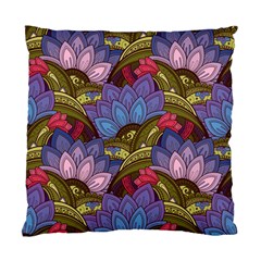 Purple Red And Green Flowers Digital Wallpaper Patterns Ornament Standard Cushion Case (one Side) by Salman4z