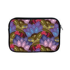 Purple Red And Green Flowers Digital Wallpaper Patterns Ornament Apple Ipad Mini Zipper Cases by Salman4z