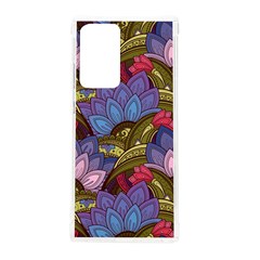 Purple Red And Green Flowers Digital Wallpaper Patterns Ornament Samsung Galaxy Note 20 Ultra Tpu Uv Case by Salman4z