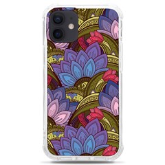 Purple Red And Green Flowers Digital Wallpaper Patterns Ornament Iphone 12 Mini Tpu Uv Print Case	 by Salman4z