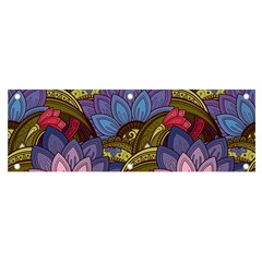 Purple Red And Green Flowers Digital Wallpaper Patterns Ornament Banner And Sign 6  X 2  by Salman4z