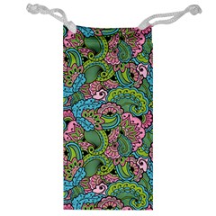 Background Texture Paisley Pattern Jewelry Bag by Salman4z