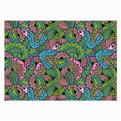 Background Texture Paisley Pattern Large Glasses Cloth (2 Sides) by Salman4z