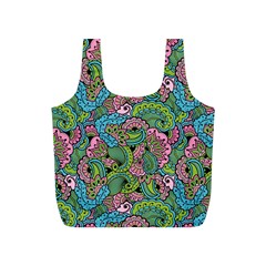 Background Texture Paisley Pattern Full Print Recycle Bag (s) by Salman4z