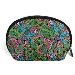 Background Texture Paisley Pattern Accessory Pouch (large) by Salman4z