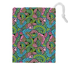 Background Texture Paisley Pattern Drawstring Pouch (5xl) by Salman4z