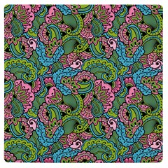 Background Texture Paisley Pattern Uv Print Square Tile Coaster  by Salman4z