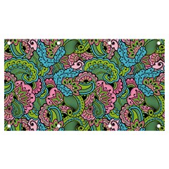 Background Texture Paisley Pattern Banner And Sign 7  X 4 