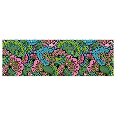 Background Texture Paisley Pattern Banner And Sign 12  X 4  by Salman4z