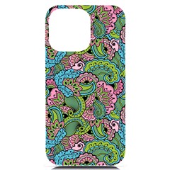 Background Texture Paisley Pattern Iphone 14 Pro Max Black Uv Print Case by Salman4z