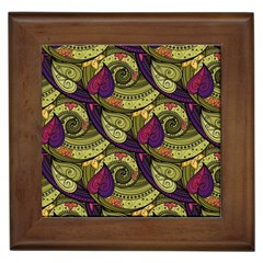 Pattern Vector Texture Style Garden Drawn Hand Floral Framed Tile by Salman4z