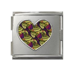 Pattern Vector Texture Style Garden Drawn Hand Floral Mega Link Heart Italian Charm (18mm) by Salman4z