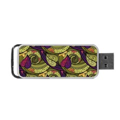 Pattern Vector Texture Style Garden Drawn Hand Floral Portable Usb Flash (one Side) by Salman4z