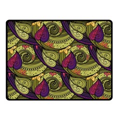 Pattern Vector Texture Style Garden Drawn Hand Floral Two Sides Fleece Blanket (small) by Salman4z