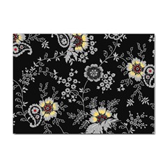 White And Yellow Floral And Paisley Illustration Background Sticker A4 (10 Pack) by Salman4z