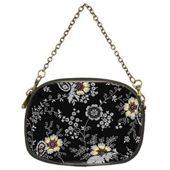 White And Yellow Floral And Paisley Illustration Background Chain Purse (two Sides) by Salman4z