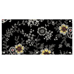 White And Yellow Floral And Paisley Illustration Background Banner And Sign 4  X 2  by Salman4z