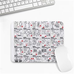 White Printer Paper With Text Overlay Humor Dark Humor Infographics Small Mousepad by Salman4z