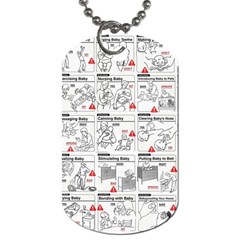 White Printer Paper With Text Overlay Humor Dark Humor Infographics Dog Tag (one Side) by Salman4z