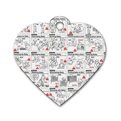 White Printer Paper With Text Overlay Humor Dark Humor Infographics Dog Tag Heart (one Side) by Salman4z