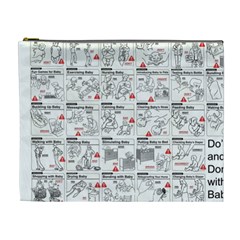 White Printer Paper With Text Overlay Humor Dark Humor Infographics Cosmetic Bag (xl) by Salman4z