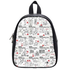 White Printer Paper With Text Overlay Humor Dark Humor Infographics School Bag (small) by Salman4z