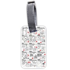 White Printer Paper With Text Overlay Humor Dark Humor Infographics Luggage Tag (one Side) by Salman4z