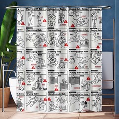 White Printer Paper With Text Overlay Humor Dark Humor Infographics Shower Curtain 60  X 72  (medium)  by Salman4z