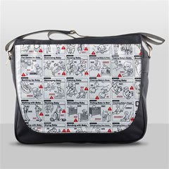 White Printer Paper With Text Overlay Humor Dark Humor Infographics Messenger Bag by Salman4z